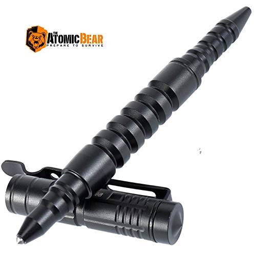 The Atomic Bear Tactical Pen Self Defense Pen And Window Breaker Used In Police And Military Gear Best Defense Ballpoint Pens With Free Pouch And 2nd Ink Refill