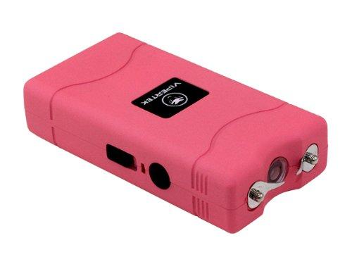 Vipertek Vts 880 30 Billion Mini Stun Gun Rechargeable With Led Flashlight, Pink