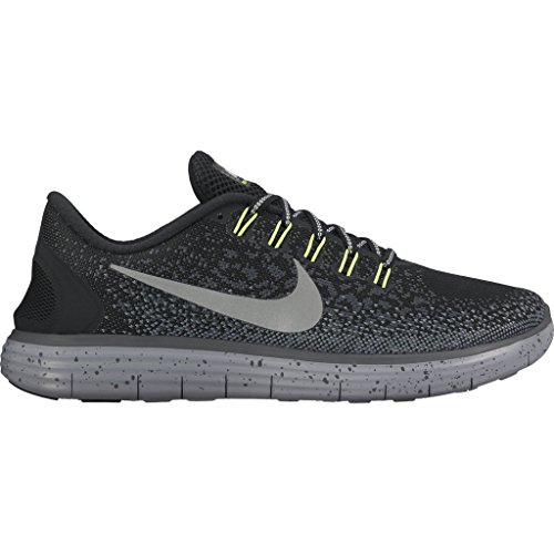 Women's Nike Free Rn Distance Shield Black/metallic Silver Dark Grey Stealth 6