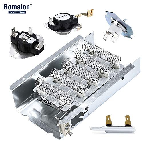 279838 Dryer Heating Element 3977767 3392519 Thermostat Fuse Kit 3977393 Dryer Thermostat & 3387134 Cycling Thermostat Heating Element Part # 279838 For For Multiple Name Brands Dryers