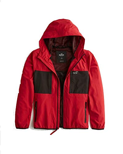 Hollister Co.. Colorblock Full Zip Windbreaker (l) Red