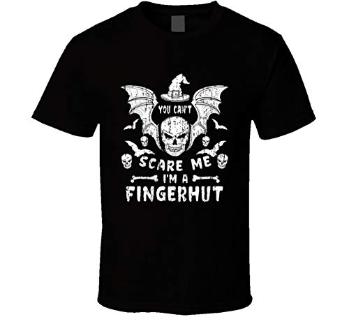 You Can't Scare Me I'm A Fingerhut Last Name Family Reunion Surname Halloween T Shirt Black