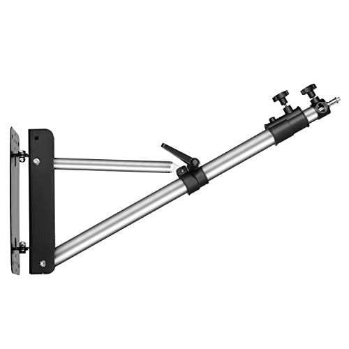 Neewer Max Height 49"/125cm Wall Mounting Boom Arm For Photography Studio Video Lights, Monolights, Umbrellas, Reflectors