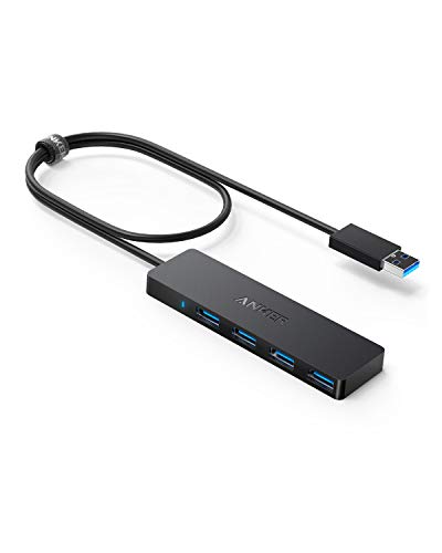 Anker 4 Port Usb 3.0 Hub, Ultra Slim Data Usb Hub With 2 Ft Extended Cable [charging Not Supported], For Macbook, Mac Pro, Mac Mini, Imac, Surface Pro, Xps, Pc, Flash Drive, Mobile Hdd