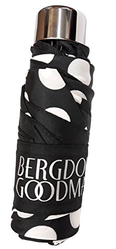 Bergdorf Goodman Micro Mini Purse Manual Umbrella Black With Big White Dots