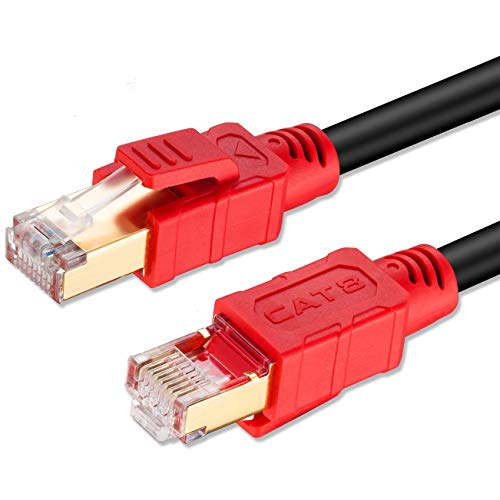 Cat8 Ethernet Cable 150ft, Mofahz Outdoor Ethernet Cable 26awg Cat 8 Lan Network Cable 40gbps 2000mhz High Speed Gigabit Professional Premium Sftp Internet Cable Compatible With Cat7/cat6/cat5