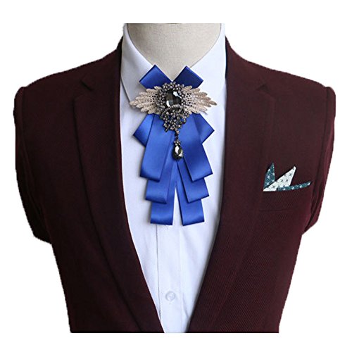 Fuerjia Royal Blue Wedding Bow Tie Classic Party Pair Bowknot Necktie Wedding Bridegroom Host Gift (h13 Royal Blue)