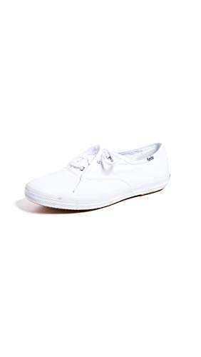 Keds Women's Champion Original Canvas Lace Up Sneaker, White, 7.5 M Us