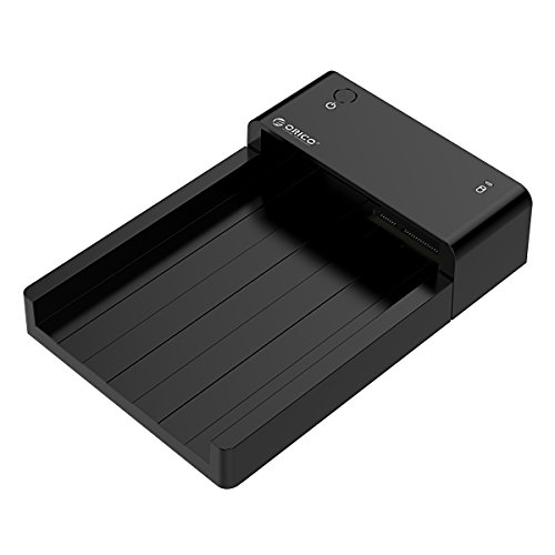 Orico Tool Free Usb 3.0 & Esata To 2.5" & 3.5" Sata External Hard Disk Drive Lay Flat Docking Station Hdd Ssd Enclosure [support 8tb] Black