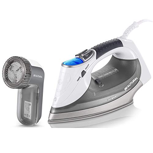 Bundle Of Beautural Fabric Shaver And 1800w Steam Iron For Clothes Caring