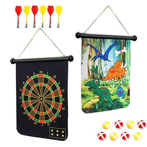 Cute Stone Magnetic Dart Board Outdoor Game Backyard Outside Activities For Kids, Boys And Girls