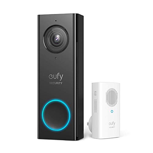 Eufy Security Wi Fi Video Doorbell, 2k Resolution, Real Time Response, No Monthly Fees, Secure Local Storage, Free Wireless Chime (require Existing Doorbell Wire, 16 24 Vac, 30 Va Or Above) (renewed)