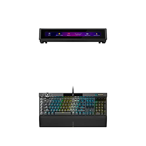 Corsair Icue Nexus Companion Touch Screen – 5” Diagonal Screen – 6 Programmable Virtual Macro Buttons + K100 Rgb Optical Mechanical Gaming Keyboard Corsair Opx Rgb Optical Mechanical Keyswitches