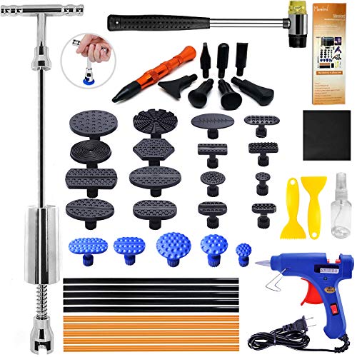 Manelord Auto Body Dent Repair Tool Dent Repair Kit With Slide Hammer T Bar Dent Puller For Car Body Hail Dent Removal Dent Remover Automobile Body Repair