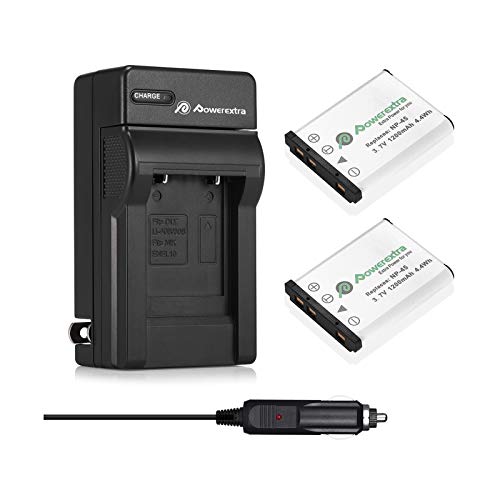 Powerextra 2 X Np 45a Np 45b Np 45s Battery And Charger Compatible With Fujifilm Instax Mini 90 Fujifilm Finepix Xp140 Xp130 Xp120 Xp90 Xp80 Xp70 Xp60 Xp50 Xp30 Xp20 T560 T550 T510 T500 T400 T360