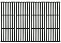 Music City Metals 66024 Gloss Cast Iron Cooking Grid Replacement for Select Gas Grill Models by Broil-Mate, Huntington and Others, Set of 4