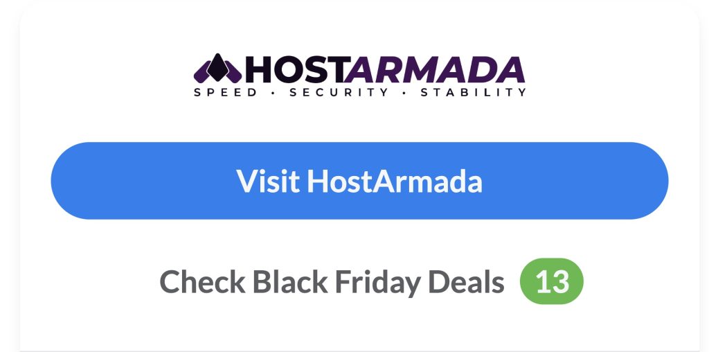 HostArmada Black Friday Deals